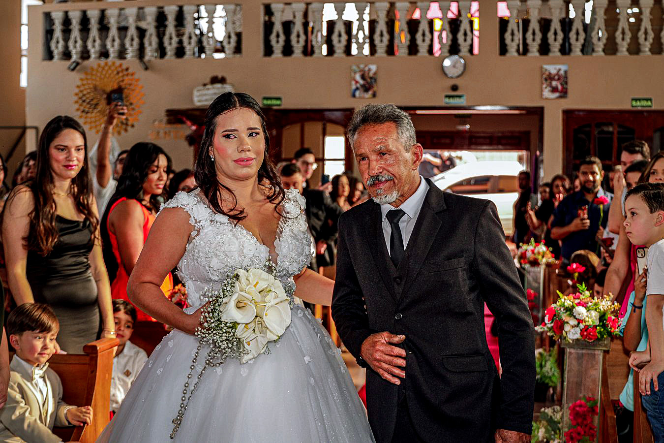 Noiva durante casamento